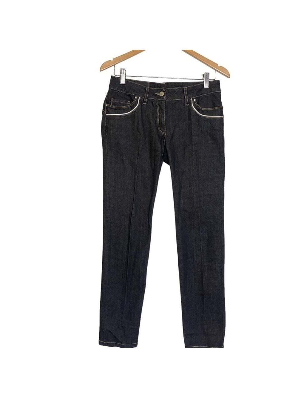Bianca Nygard Black Skinny Jeans With Crystals Petite Size 6 - Picture 2 of 16